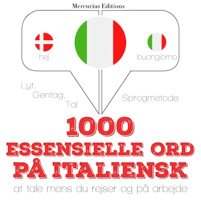 1000 essentielle ord på italiensk – omslag til lydbogen af JM Gardner