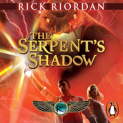 The Serpent's Shadow (The Kane Chronicles Book 3) – omslag til lydbogen af Rick Riordan