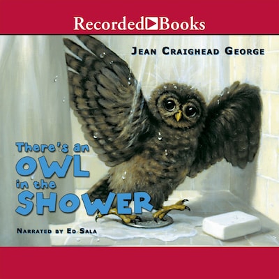 There's an Owl in the Shower – omslag til lydbogen af Jean Craighead George
