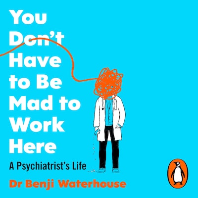 You Don't Have to Be Mad to Work Here – omslag til lydbogen af Benji Waterhouse