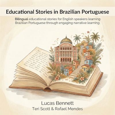 Educational Stories in Brazilian Portuguese – omslag til lydbogen af Lucas Bennett