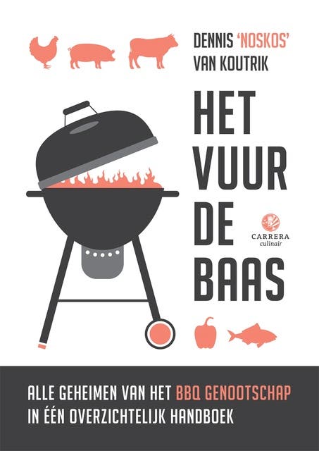 Het vuur de baas: Alle geheimen van het BBQ Genootschap – omslag van het luisterboek van Dennis van Koutrik