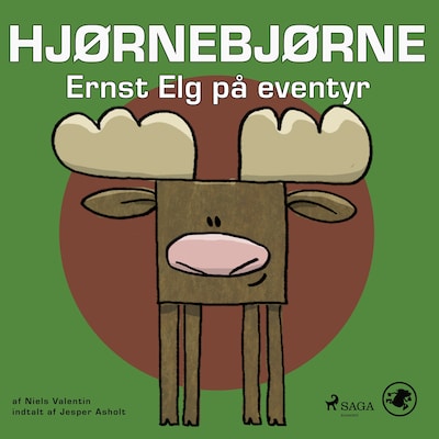 Hjørnebjørne 53 - Ernst Elg på eventyr – omslag til lydbogen af Niels Valentin