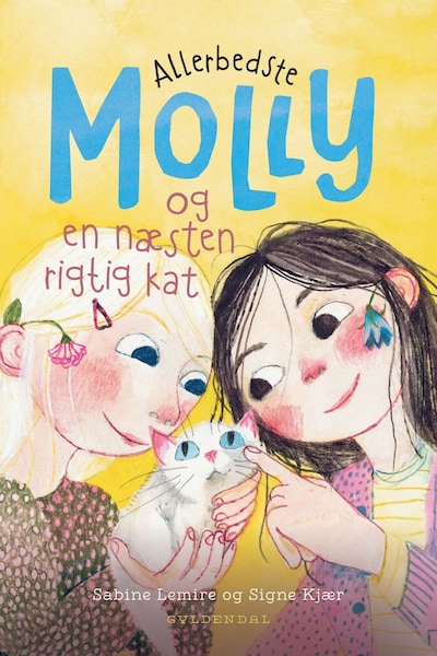 Allerbedste Molly 4 - Allerbedste Molly og en næsten rigtig kat – omslag til lydbogen af Sabine Lemire