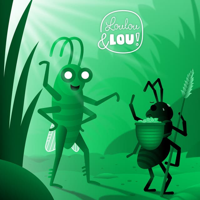 De Krekel en de Mier – omslag van het luisterboek van Loulou en Lou