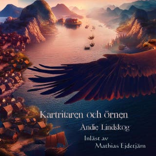 Kartritaren och örnen – omslag till ljudboken av Andie Lindskog