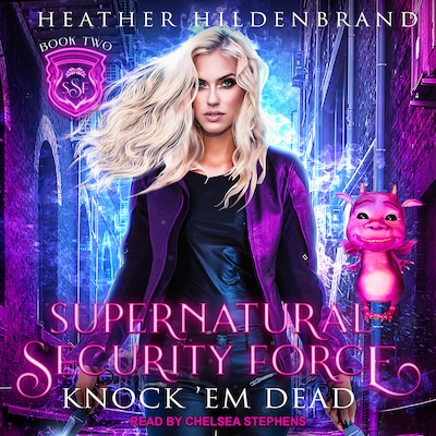 Knock 'Em Dead – omslag til lydbogen af Heather Hildenbrand
