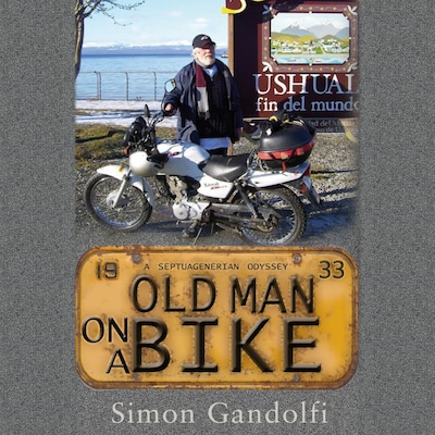 Old Man on a Bike – omslag til lydbogen af Simon Gandolfi