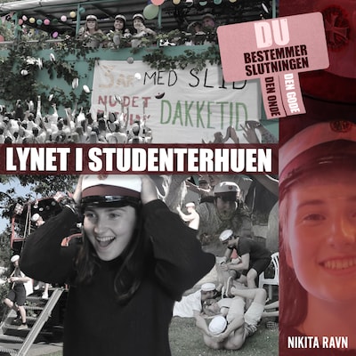 Lynet i studenterhuen – omslag til lydbogen af Nikita Ravn