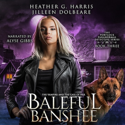 The Vampire and the Case of the Baleful Banshee – omslag til lydbogen af Jilleen Dolbeare, Heather G Harris
