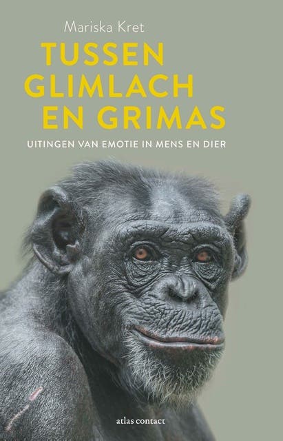 Tussen glimlach en grimas: Uitingen van emoties bij mens en dier – omslag van het luisterboek van Mariska Kret