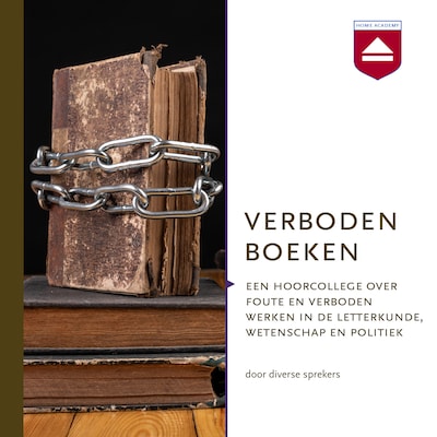 Verboden boeken – omslag van het luisterboek van Marita Mathijsen, Bert Sliggers, Willem Melching