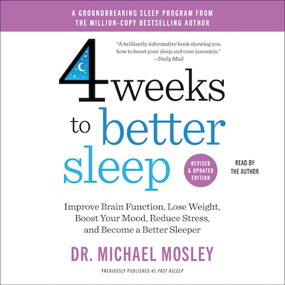 4 Weeks to Better Sleep – omslag til lydbogen af Dr Michael Mosley