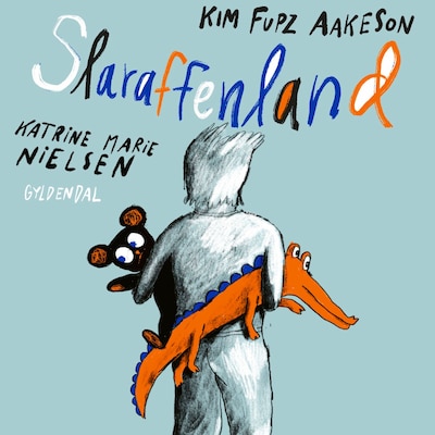 Slaraffenland – omslag til lydbogen af Kim Fupz Aakeson, Katrine M. Nielsen