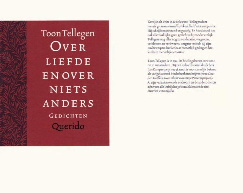 Over liefde en over niets anders: gedichten
