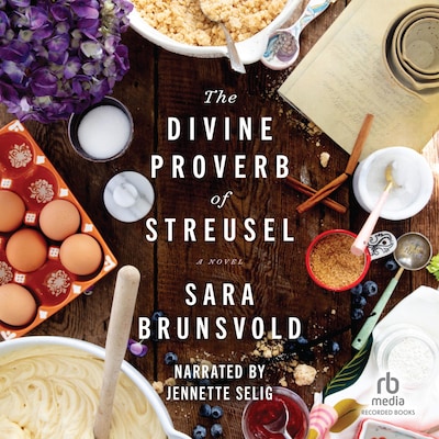 The Divine Proverb of Streusel – omslag til lydbogen af Sara Brunsvold