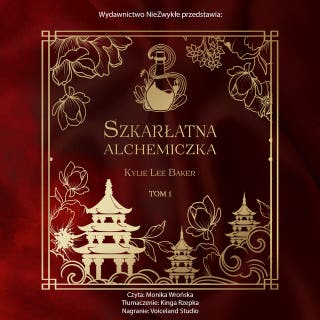 Szkarłatna alchemiczka – okładka audiobooka, autor Kylie Lee Baker