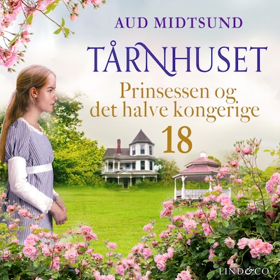 Prinsessen og det halve kongerige – omslag til lydbogen af Aud Midtsund