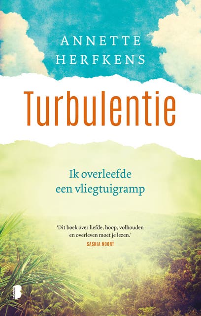 Turbulentie: Ik overleefde een vliegtuigramp – omslag van het luisterboek van Annette Herfkens