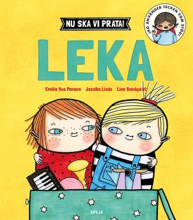 Nu ska vi prata! Leka – omslag till ljudboken av Embla Sue Panova,Jessika Linde