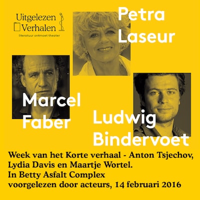 Verhalen over liefde – omslag van het luisterboek van Anton Tsjechov, Lydia Davis, Maartje Wortel
