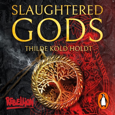 Slaughtered Gods – omslag til lydbogen af Thilde Kold Holdt