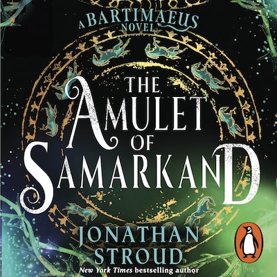 The Amulet of Samarkand – omslag til lydbogen af Jonathan Stroud