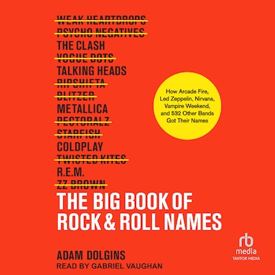 The Big Book of Rock & Roll Names – omslag til lydbogen af Adam Dolgins
