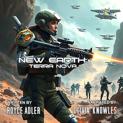 New Earth – omslag til lydbogen af Royce Adler