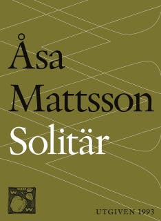 Solitär – omslag till ljudboken av Åsa Mattsson