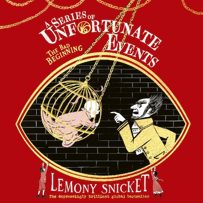 The Bad Beginning – omslag til lydbogen af Lemony Snicket