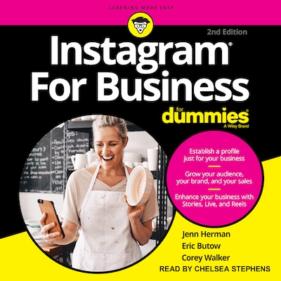 Instagram for Business for Dummies – omslag til lydbogen af Jenn Herman, Corey Walker, Eric Butow