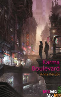 Karma Boulevard – omslag till ljudboken av Anna Kerubi