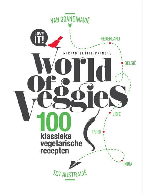 World of veggies: 100 klassieke vegetarische gerechten – omslag van het luisterboek van Mirjam Leslie-Pringle
