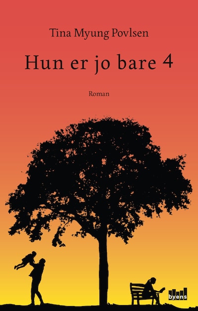 Hun er jo bare 4 – omslag til lydbogen af Tina Myung Povlsen