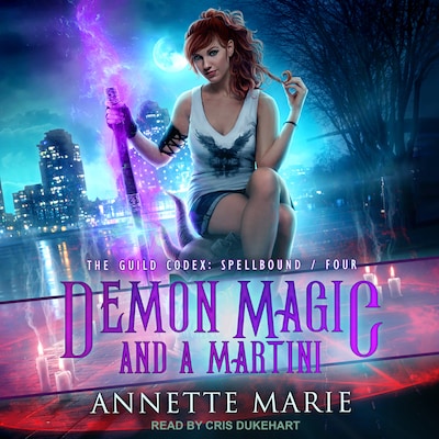 Demon Magic and a Martini – omslag til lydbogen af Annette Marie