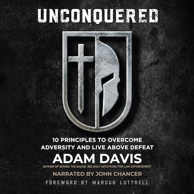 Unconquered – omslag til lydbogen af Adam Davis