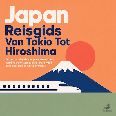Japan Reisgids Van Tokio Tot Hiroshima – omslag van het luisterboek van Wereldreiziger Studio