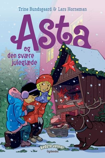 Bedste venner 10 - Asta og den svære juleglæde – omslag til lydbogen af Trine Bundsgaard