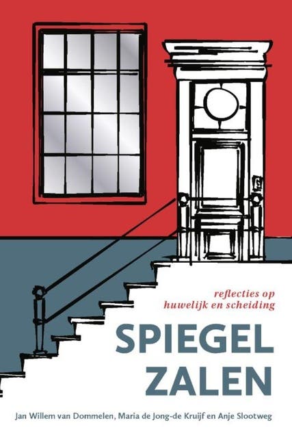 Spiegelzalen: Reflecties op huwelijk en scheiding – omslag van het luisterboek van Jan Willem van Dommelen,Maria de Jong-de Kruijf