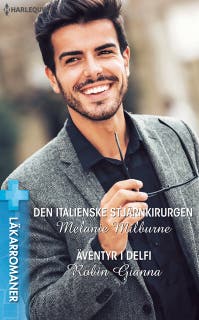 Den italienske stjärnkirurgen / Äventyr i Delfi – omslag till ljudboken av Melanie Milburne,Robin Gianna