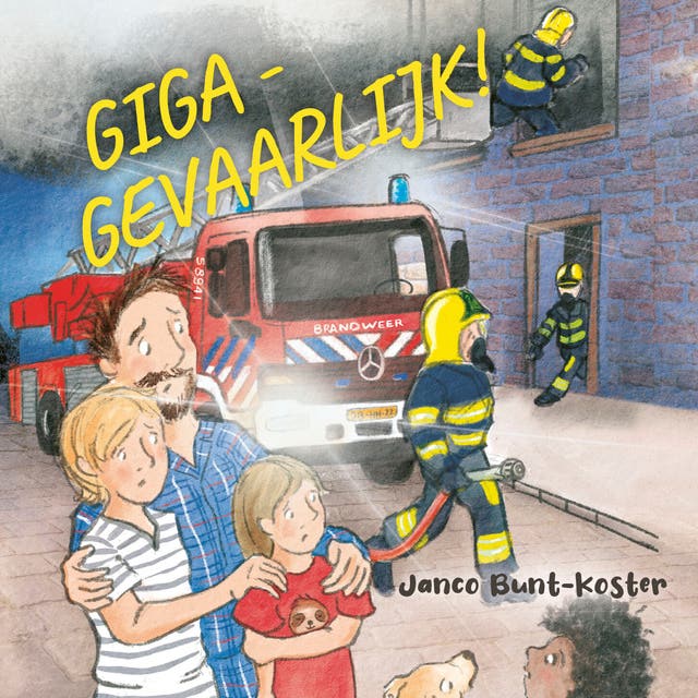 Giga-gevaarlijk! – omslag van het luisterboek van Janco Bunt- Koster