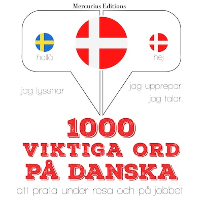 1000 viktiga ord på danska – omslag till ljudboken av JM Gardner