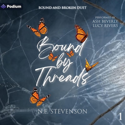 Bound by Threads – omslag til lydbogen af N.E. Stevenson