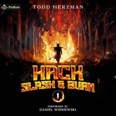 Hack, Slash & Burn – omslag til lydbogen af Todd Herzman