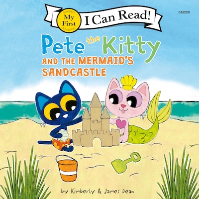 Pete the Kitty and the Mermaid's Sandcastle – omslag til lydbogen af James Dean, Kimberly Dean