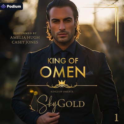 King of Omen – omslag til lydbogen af Sky Gold
