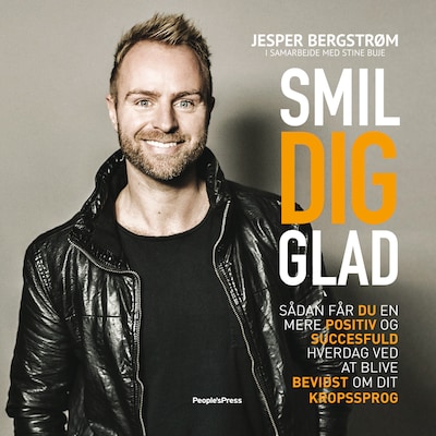Smil dig glad – omslag til lydbogen af Jesper Bergstrøm, Stine Buje