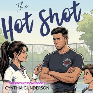The Hot Shot: A single dad, grumpy/sunshine, sports romance. – omslag till ljudboken av Cynthia Gunderson