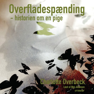 Overfladespænding – omslag til lydbogen af Charlotte Overbeck